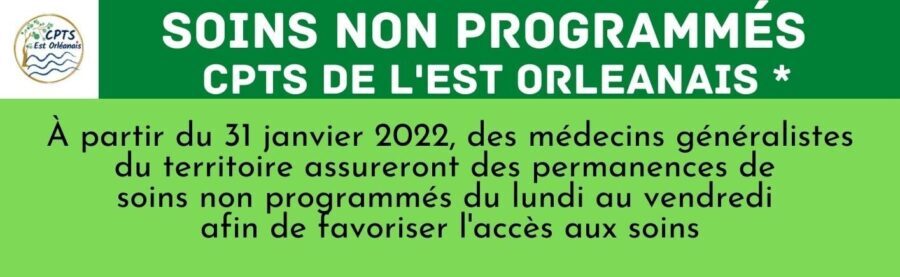 Soins non programmés CPTS de l&rsquo;Est Orleanais