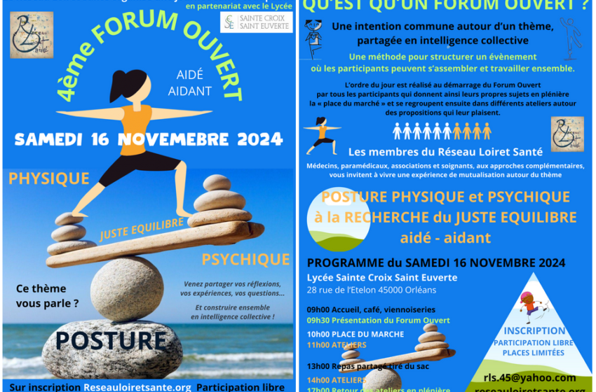  4ème FORUM OUVERT « Posture physique et psychique » Orléans